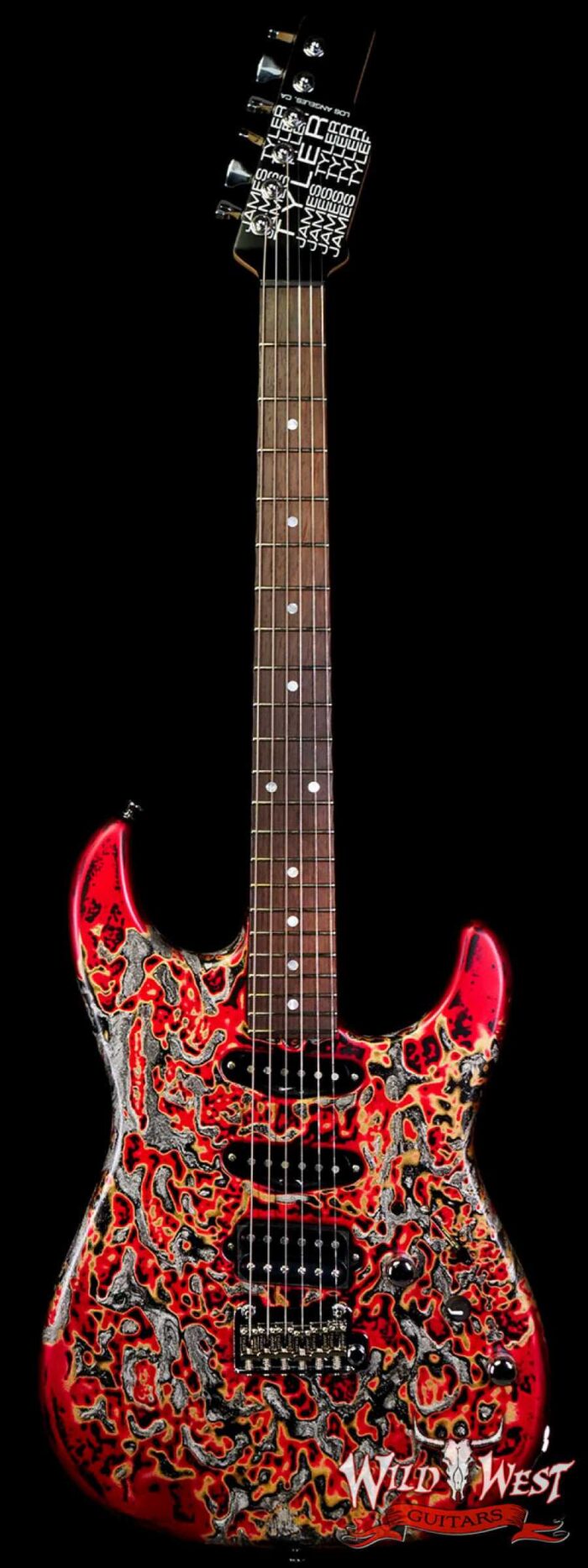 James Tyler USA Studio Elite HD HSS Slanted Rear Rout Brazilian Rosewood Fingerboard Midboost Preamp Burning Water 2K - Image 1