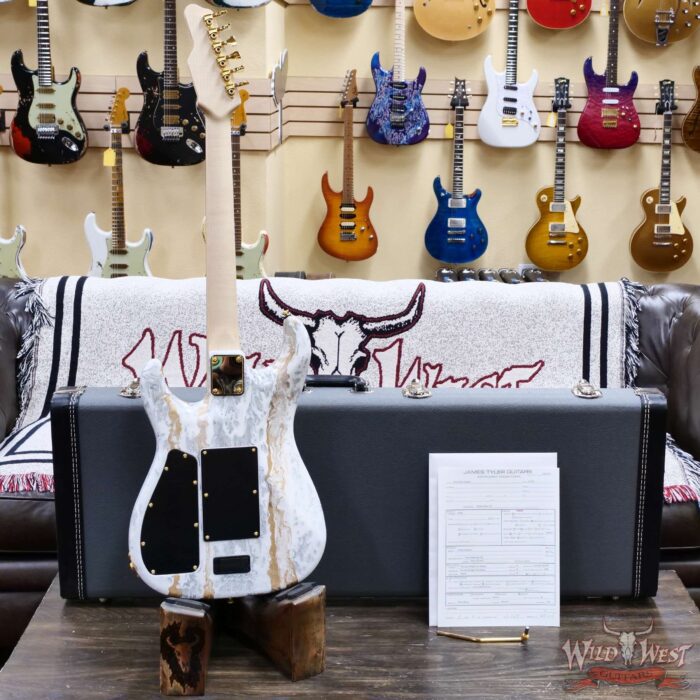 James Tyler USA Studio Elite HSS Floyd Rose Rear Rout Brazilian Rosewood Fingerboard White Shmear 7.80 LBS - Image 10