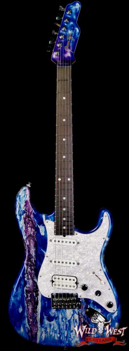 James Tyler USA LA Studio Classic HSS Mamywo Body with Birdeye Maple Neck Blueberry Shmear 7.70 lbs