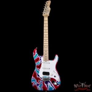 James Tyler USA LA Studio Classic HSS with Studio Elite Headstock Wilkinson VS-100 Bridge Psychedelic Vomit 7.45 lbs - Image 3