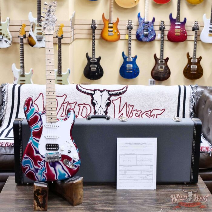James Tyler USA LA Studio Classic HSS with Studio Elite Headstock Wilkinson VS-100 Bridge Psychedelic Vomit 7.45 lbs - Image 6