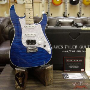James Tyler NAMM Studio Elite HD HSS w/ Midboost Preamp Alder Body Quilt Maple Top Transparent Blue - Image 8