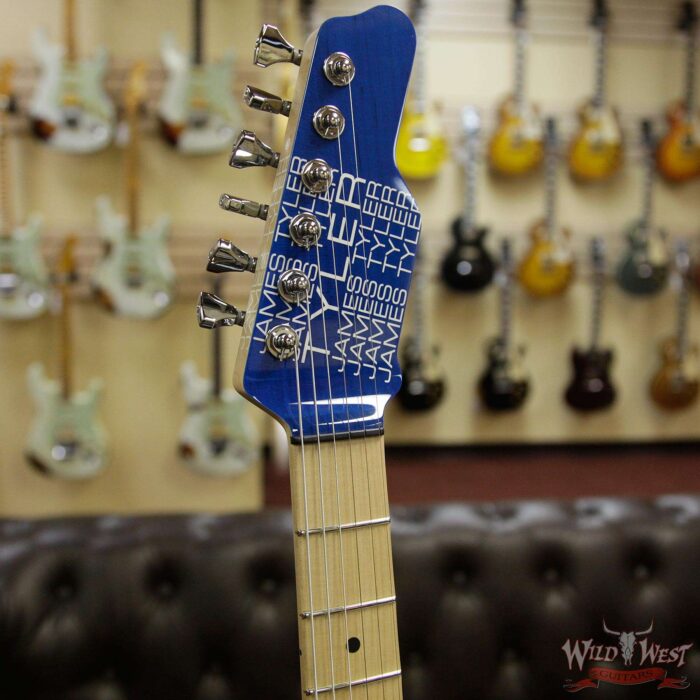 James Tyler NAMM Studio Elite HD HSS w/ Midboost Preamp Alder Body Quilt Maple Top Transparent Blue - Image 7