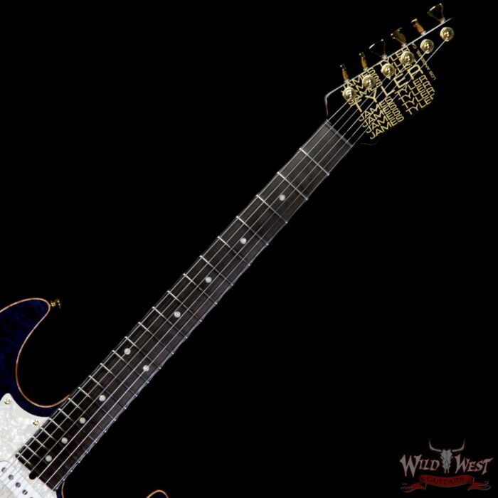 James Tyler USA Studio Elite HD Quilted Maple Top Flame Maple Neck Ebony Fingerboard Royal Blue - Image 7