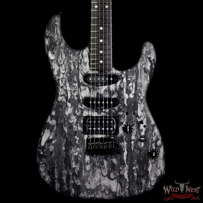 James Tyler USA 2019 NAMM Studio Elite HD HSS Macassar Ebony Fretboard Black & Silver Shmear - Image 3