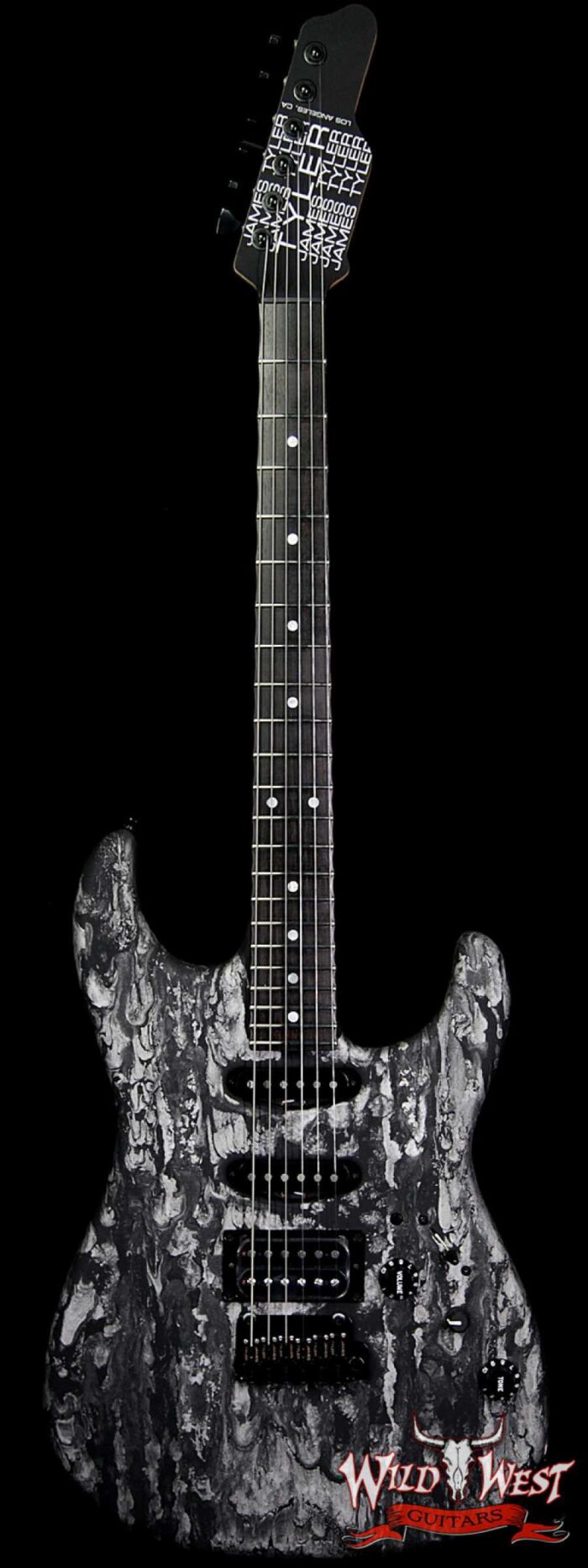 James Tyler USA 2019 NAMM Studio Elite HD HSS Macassar Ebony Fretboard Black & Silver Shmear - Image 1