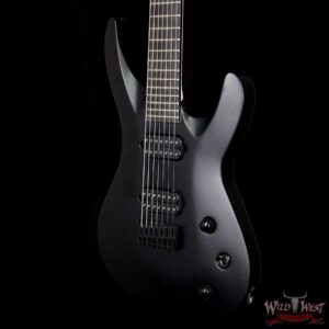 Jackson USA Select B7 Deluxe Neck Thru HH 7-String Baritone Satin Black - Image 2