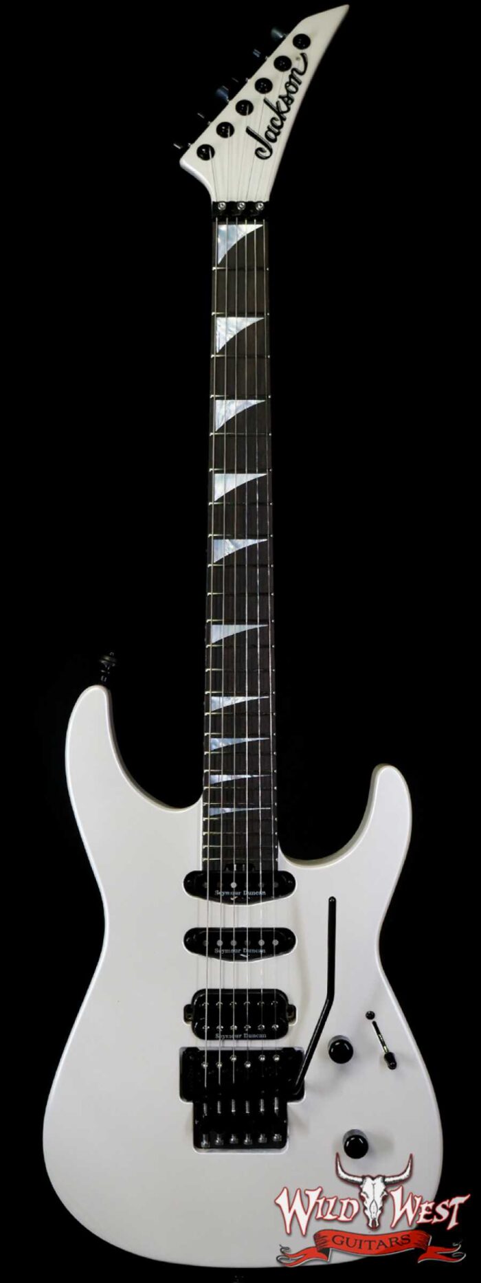 Jackson American Series Soloist™ SL3 Floyd Rose HSS Ebony Fingerboard Platinum Pearl - Image 1