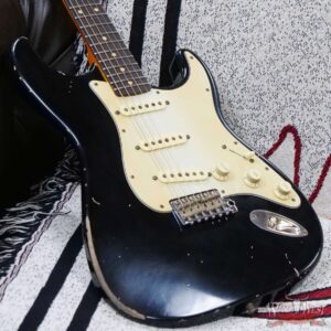 John Cruz Custom Guitars Crossville ST Rosewood Fingerboard Matching Color Headstock Whole Lotta Playing Black - Image 8