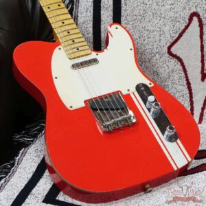 John Cruz Custom Guitars Premier Fifty Crossville TL Matador Red with India Ivory Strip “Banshee” - Image 8