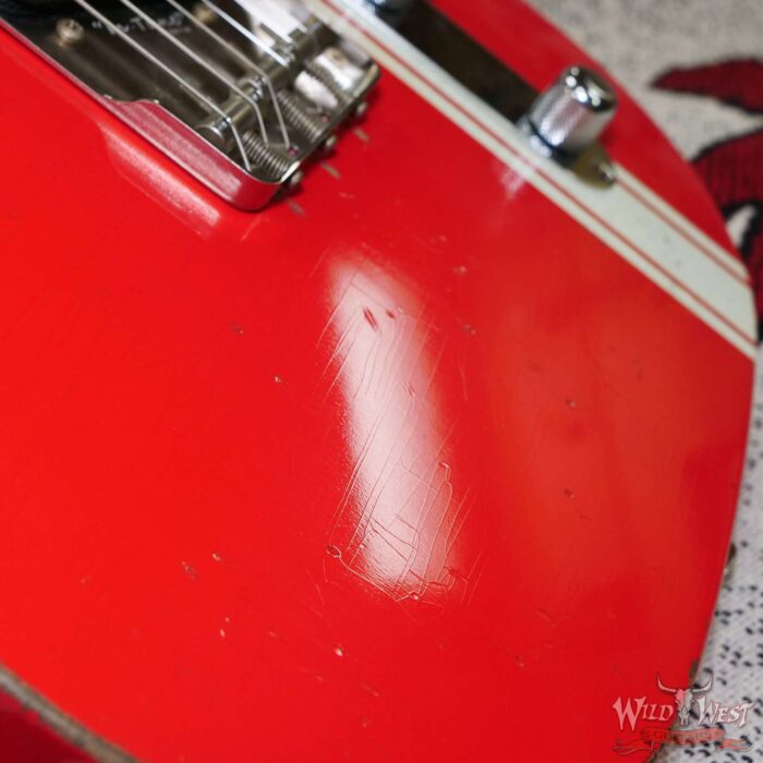 John Cruz Custom Guitars Premier Fifty Crossville TL Matador Red with India Ivory Strip “Banshee” - Image 9