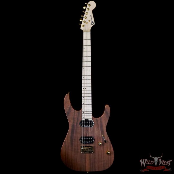 Jim Root Collection 2021 Charvel Pro-Mod DK24 Mahogany Body with Figured Walnut Top Maple Fingerboard Natural - Image 3