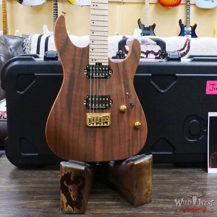 Jim Root Collection 2021 Charvel Pro-Mod DK24 Mahogany Body with Figured Walnut Top Maple Fingerboard Natural - Image 7