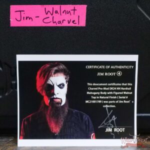 Jim Root Collection 2021 Charvel Pro-Mod DK24 Mahogany Body with Figured Walnut Top Maple Fingerboard Natural - Image 4