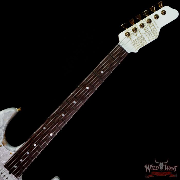 James Tyler USA Studio Elite HD HSS Rosewood Fingerboard Midboost Preamp White Shmear Semi-Gloss Finish - Image 4