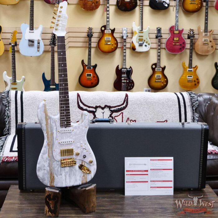 James Tyler USA Studio Elite HD Rosewood Fingerboard Midboost Preamp and Humbucker Split Semi-Gloss White Shmear - Image 6