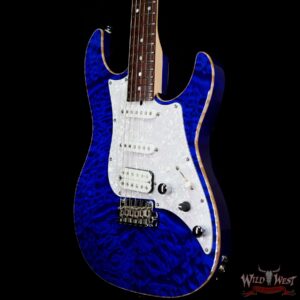 James Tyler USA Studio Elite HD Quilt Maple Top Rosewood Board w/ Midboost Preamp Transparent Blue - Image 2