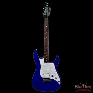 James Tyler USA Studio Elite HD Quilt Maple Top Rosewood Board w/ Midboost Preamp Transparent Blue - Image 3