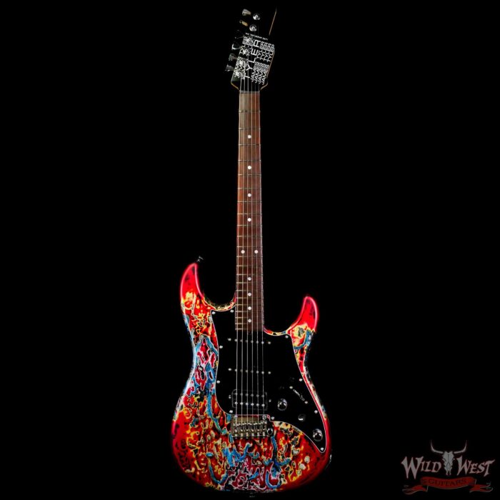 James Tyler USA Studio Elite HD Brazilian Rosewood Fingerboard Midboost Preamp Humbucker Split Burning Water - Image 3