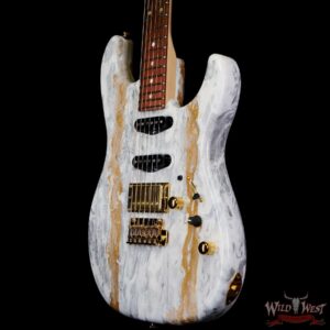James Tyler USA Studio Elite HD HSS Rear Rout Brazilian Rosewood Fingeboard White Shmear with Gold Hardware - Image 2