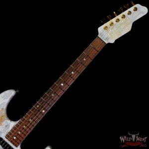 James Tyler USA Studio Elite HD HSS Rear Rout Brazilian Rosewood Fingeboard White Shmear with Gold Hardware - Image 4
