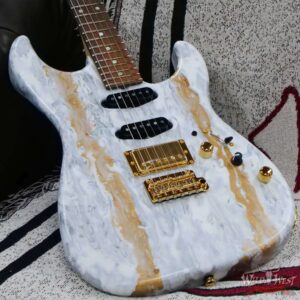 James Tyler USA Studio Elite HD HSS Rear Rout Brazilian Rosewood Fingeboard White Shmear with Gold Hardware - Image 8