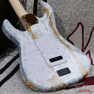 James Tyler USA Studio Elite HD HSS Rear Rout Brazilian Rosewood Fingeboard White Shmear with Gold Hardware - Image 11