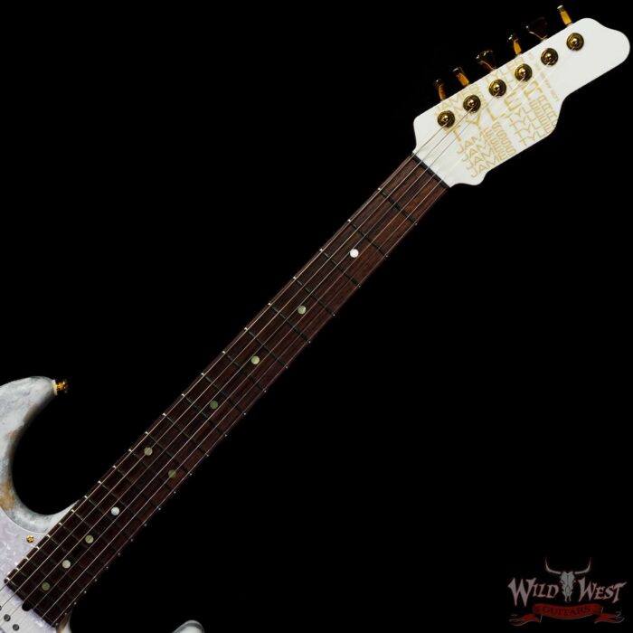 James Tyler USA Studio Elite HD Slanted Pickups Rosewood Fingerboard Midboost Preamp Humbucker Split White Shmear - Image 4