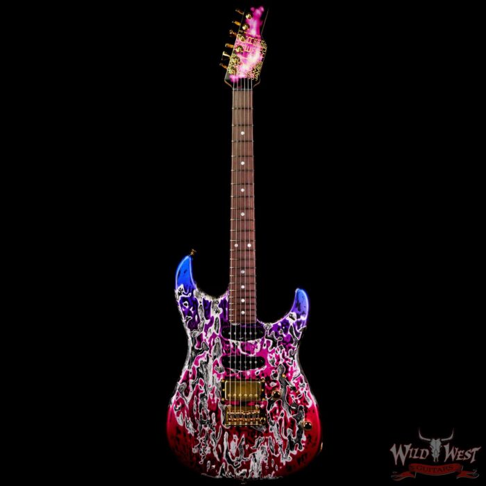 James Tyler USA Studio Elite HD HSS Midboost Preamp Rear Rour Faux Matching Headstock Gold Hardware Jimburst Shmear - Image 3