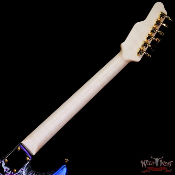 James Tyler USA Studio Elite HD HSS Midboost Preamp Rear Rour Faux Matching Headstock Gold Hardware Jimburst Shmear - Image 5