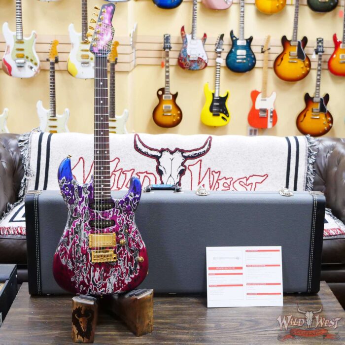 James Tyler USA Studio Elite HD HSS Midboost Preamp Rear Rour Faux Matching Headstock Gold Hardware Jimburst Shmear - Image 6