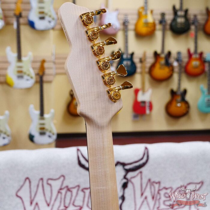 James Tyler USA Studio Elite HD HSS Midboost Preamp Rear Rour Faux Matching Headstock Gold Hardware Jimburst Shmear - Image 10