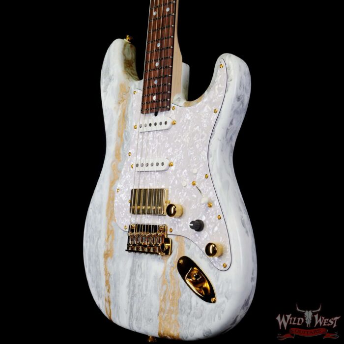 James Tyler USA L.A. Studio Classic HSS Midboost Preamp Rosewood Fingerboard White Shmear Gold Hardware - Image 2