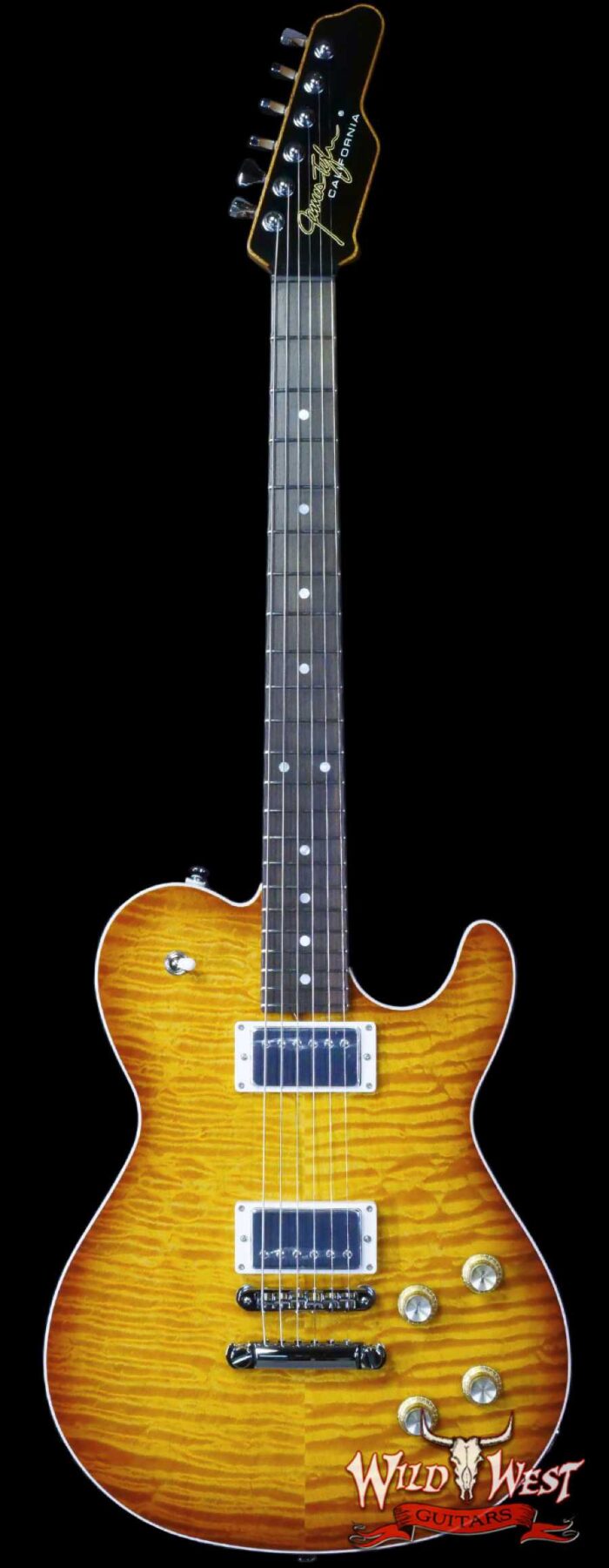 James Tyler USA Mongoose Special Quilt Maple Top Brazilian Rosewood Fingerboard Honey Burst 6.85 LBS - Image 1