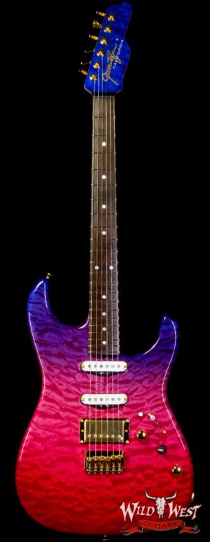 James Tyler USA Studio Elite HD HSS Hardtail Quilt Maple Top Birdseye Maple Neck Brazilian Rosewood Fingerboard Trans Jimburst 6.70 LBS (US Only / No International Shipping)