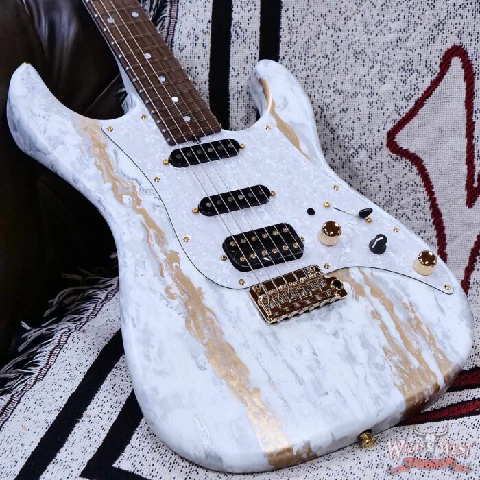 James Tyler USA Studio Elite HD HSS Matching Color Maple Neck White Shmear with Gold Hardware 7.25 LBS - Image 8