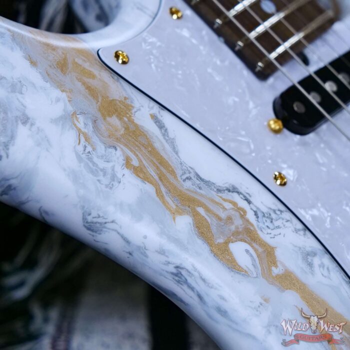 James Tyler USA Studio Elite HD HSS Matching Color Maple Neck White Shmear with Gold Hardware 7.25 LBS - Image 9