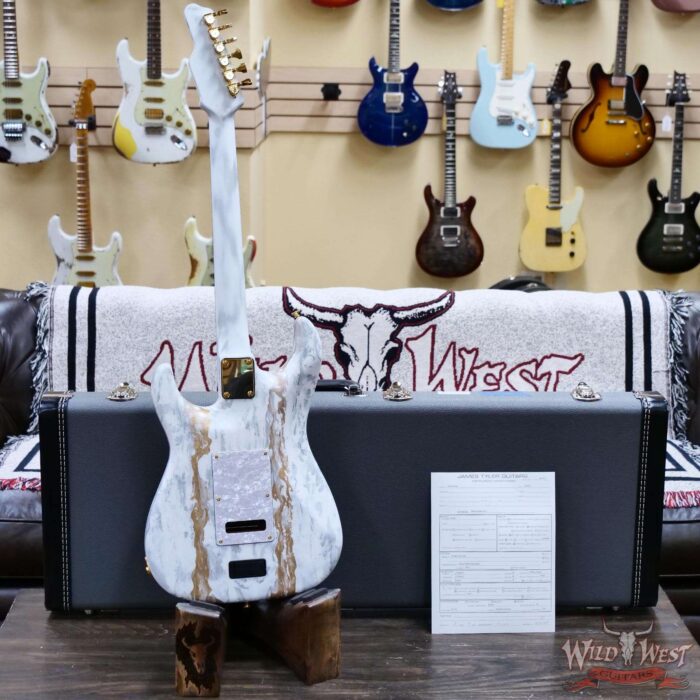 James Tyler USA Studio Elite HD HSS Matching Color Maple Neck White Shmear with Gold Hardware 7.25 LBS - Image 10