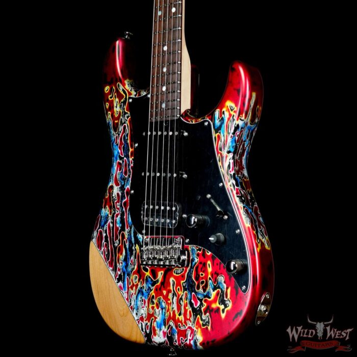 James Tyler USA Studio Elite HD HSS Quartersawn Maple Neck Rosewood Fretboard Burning Water with Arm Contour 7.70 LBS - Image 2