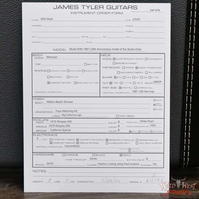 James Tyler USA Studio Elite 35th Anniversary Model Studio Elite 1987 Mamywo Body Malibu Beach Shmear - Image 14