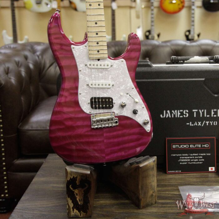 James Tyler 2018 NAMM Studio Elite HD w/ Midboost Preamp HSS Quilt Maple Top Transparent Purple - Image 10