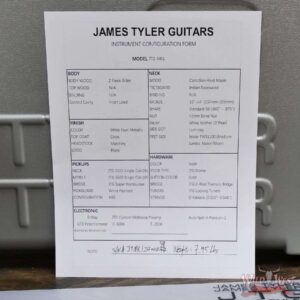 James Tyler JTG MK1 HSS Alder Body Maple Neck with Rosewood Fingerboard Pearl White 7.95 LBS - Image 13