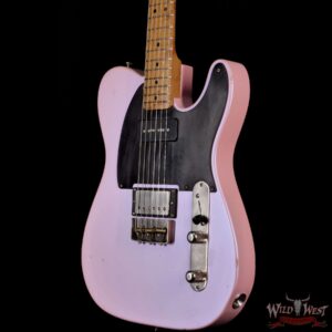 LsL T-Bone One Alder Body with Roasted Maple Neck P90 and Humbucker Light Aging Ice Pink - Image 2