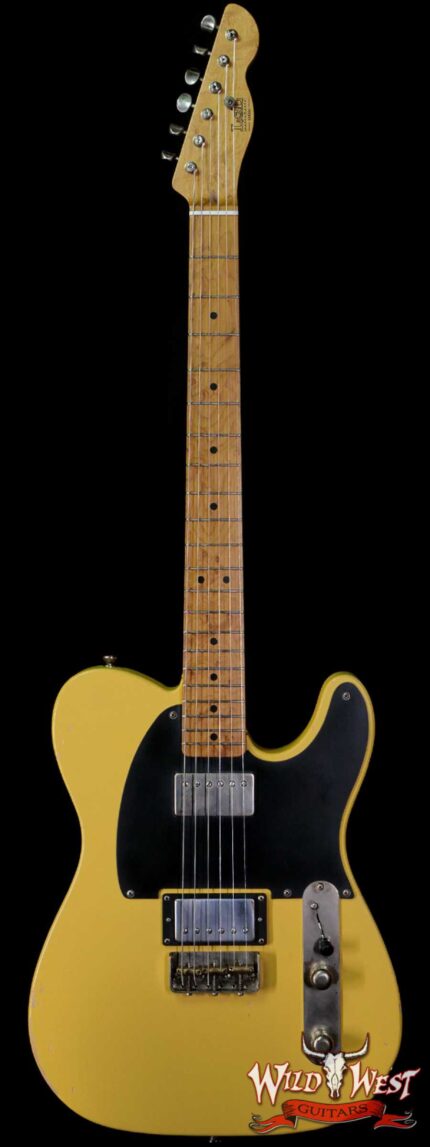 LsL T-Bone One Alder Body Roasted Birdseye Maple Neck Double Humbucker HH Medium Aging Butterscotch