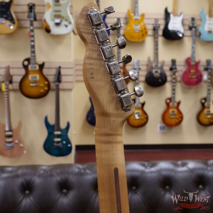 LsL T-Bone One Alder Body Roasted Flame Maple Neck Double Humbucker HH Medium Aging Blonde - Image 10