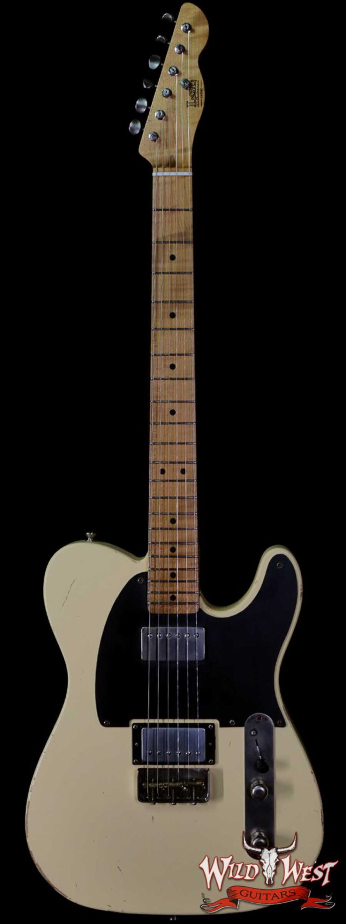 LsL T-Bone One Alder Body Roasted Flame Maple Neck Double Humbucker HH Medium Aging Blonde - Image 1