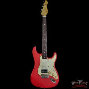 LsL Saticoy One HSS Alder Body Roasted Flame Maple Neck Rosewood Fingerboard Medium Aged Matte Fiesta Red - Image 3