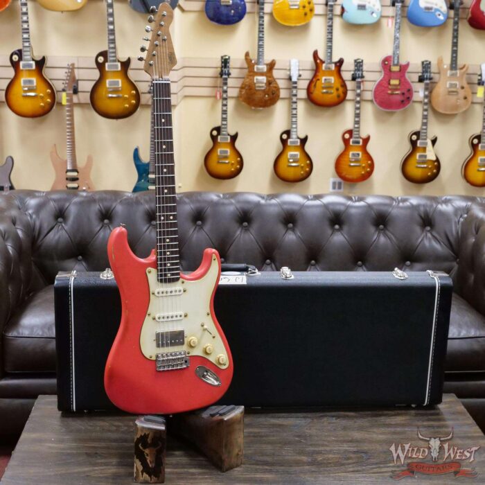 LsL Saticoy One HSS Alder Body Roasted Flame Maple Neck Rosewood Fingerboard Medium Aged Matte Fiesta Red - Image 6