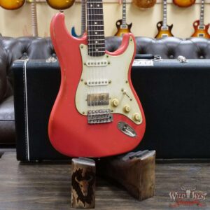 LsL Saticoy One HSS Alder Body Roasted Flame Maple Neck Rosewood Fingerboard Medium Aged Matte Fiesta Red - Image 8