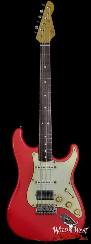 LsL Saticoy One HSS Alder Body Roasted Flame Maple Neck Rosewood Fingerboard Medium Aged Matte Fiesta Red